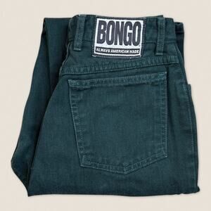 Vintage 90s BONGO Dark Green Jeans - Size 27 x 32